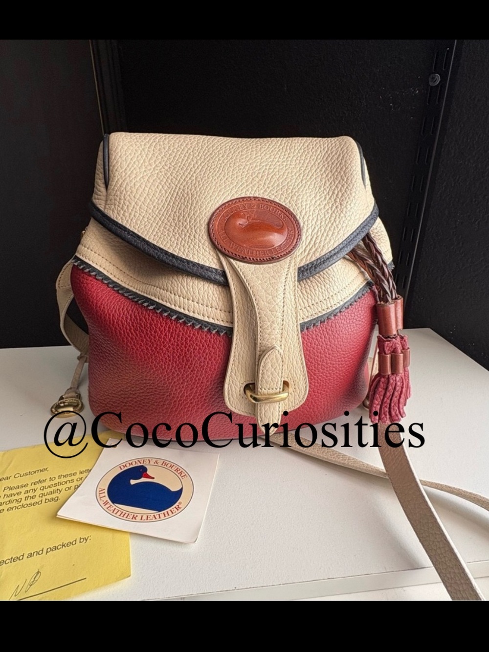 Dooney and Bourke awl leather Teton Drawstring Bag
Rouge Bone Navy - Picture 2 of 16